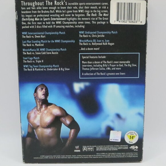 The Rock "The Most Electrifying Man in Sports Entertainment 3 Disc DVD Set WWE - Picture 2 of 9